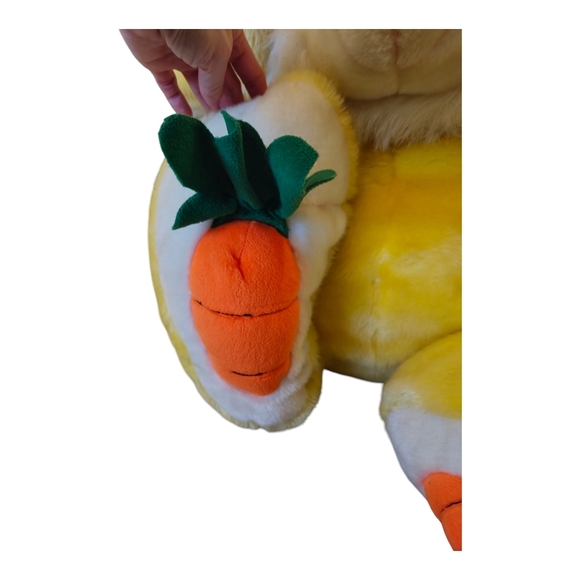 Yellow Plush Bunny with Carrot Feet - Picture 4 of 6